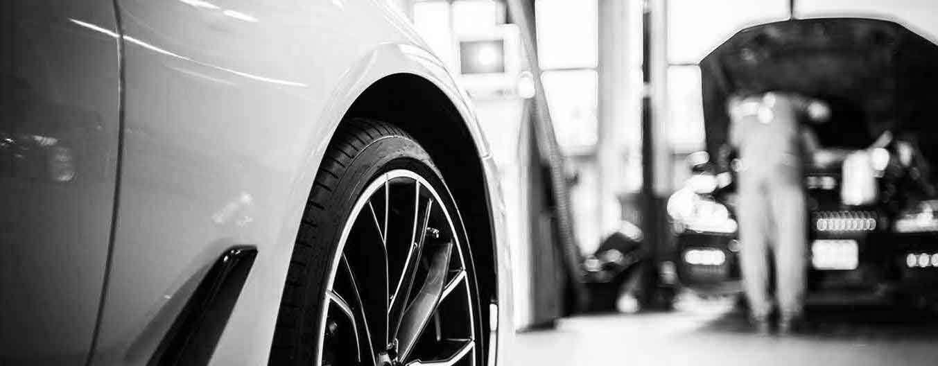 Mechanic Shop Image Black and White